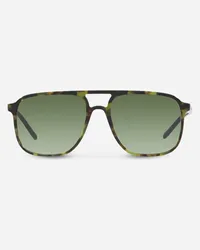 Dolce & Gabbana Thin Profile Sunglasses - Uomo Occhiali Da Sole Avana Verde Generic