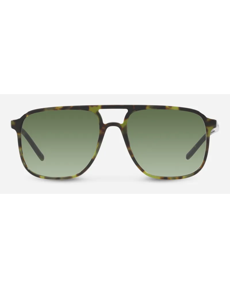 Dolce & Gabbana Thin Profile Sunglasses - Uomo Occhiali Da Sole Avana Verde Generic