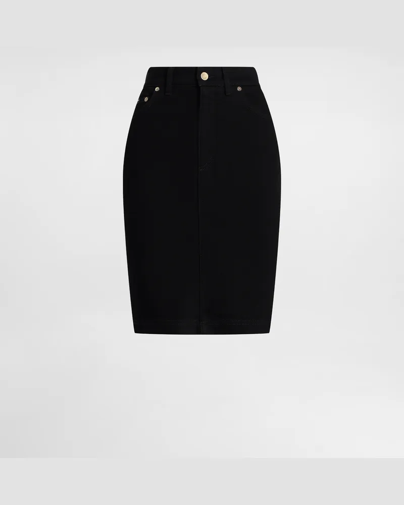 Dolce & Gabbana Gonna Midi In Denim - Donna Denim Multicolore Variante