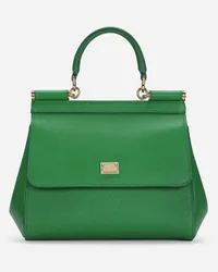 Dolce & Gabbana Borsa A Mano Sicily Grande - Donna Borse A Mano Verde Pelle Verde