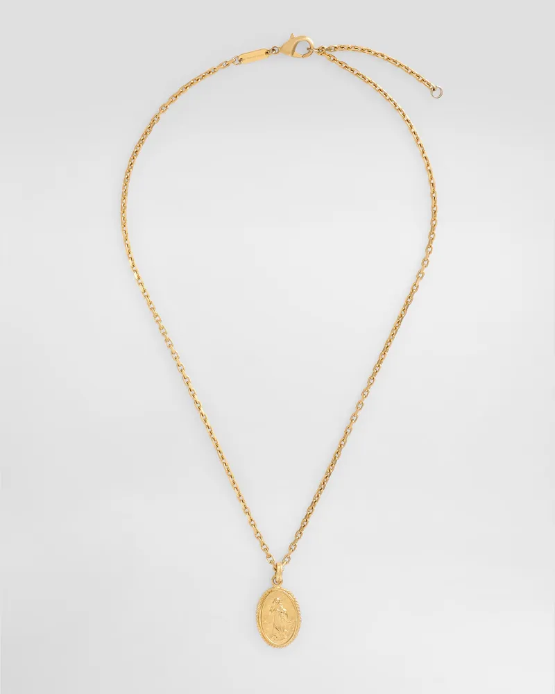 Dolce & Gabbana Collana Con Medaglietta Ovale - Donna Bijoux Oro Metallo Oro