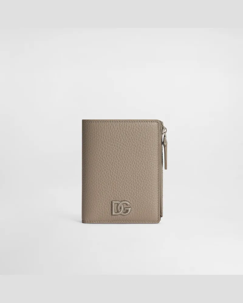 Dolce & Gabbana Portafoglio In Pelle Di Vitello - Uomo Portafogli E Piccola Pelletteria Beige Beige