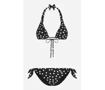Bikini A Triangolo Stampa Pois - Donna Beachwear Stampa