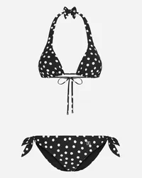 Dolce & Gabbana Bikini A Triangolo Stampa Pois - Donna Beachwear Stampa Stampa