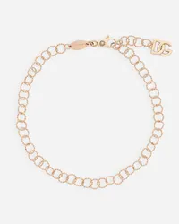 Dolce & Gabbana Bracciale A Catena In Filo Ritorto E Oro Rosso 18kt - Donna Bracciali Rosso Rosso