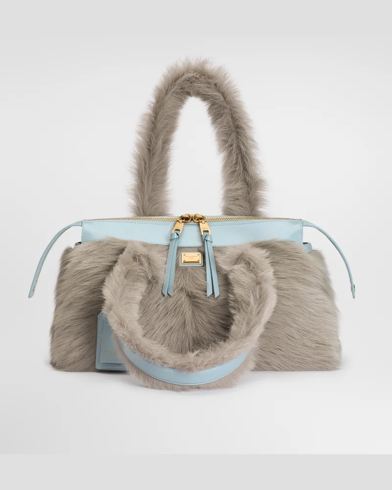 Dolce & Gabbana Borsa A Spalla Vittoria In Pelliccia Di Montone E Pelle Di Vitello - Donna Borse A Spalla E Tracolla Multicolore Multicolore
