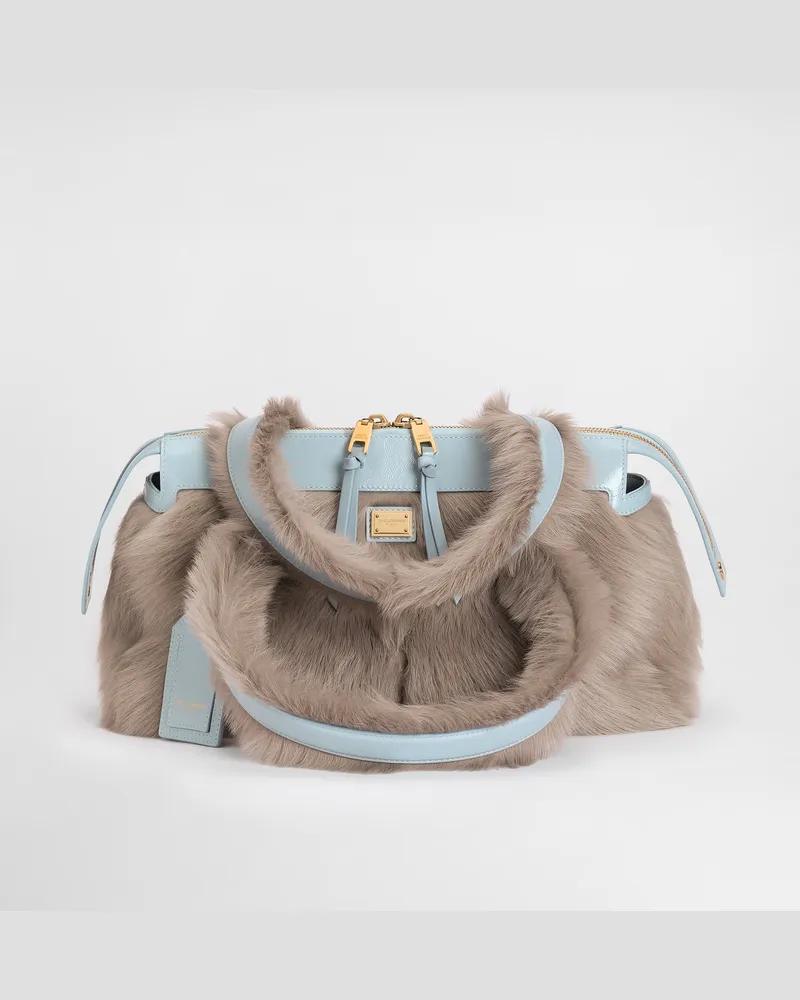 Dolce & Gabbana Borsa A Spalla Vittoria In Pelliccia Di Montone E Pelle Di Vitello - Donna Borse A Spalla E Tracolla Multicolore Multicolore