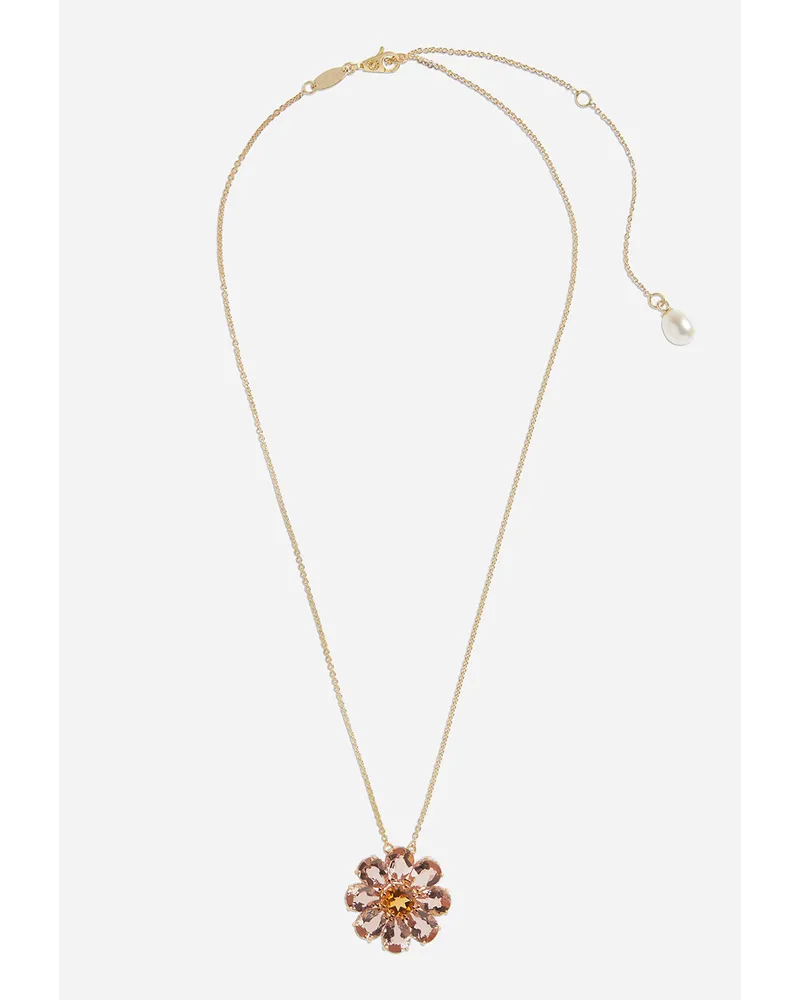 Dolce & Gabbana Pendente Spring Oro Giallo E Rosso 18 Carati E Morganiti - Donna Collane Oro Oro
