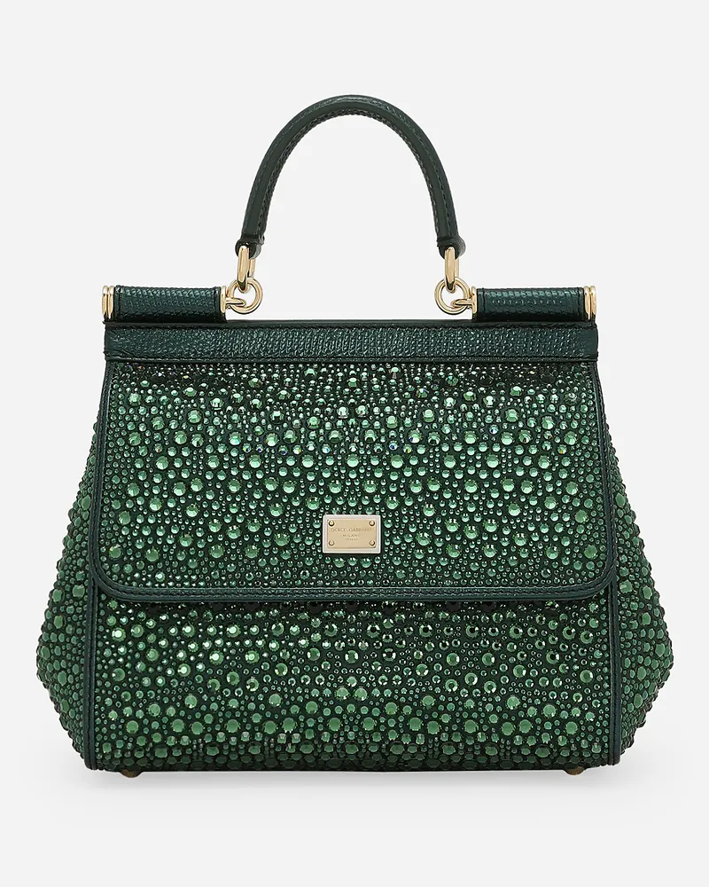 Dolce & Gabbana Borsa A Mano Sicily Media - Donna Borse A Mano Verde Verde