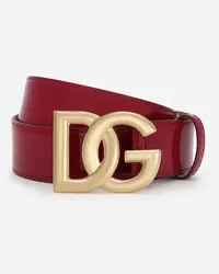 Dolce & Gabbana Cintura Logata - Donna Cinture Fucsia Pelle Ciclamino