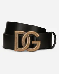 Dolce & Gabbana Cintura Con Borchie - Uomo Cinture Nero Pelle Nero