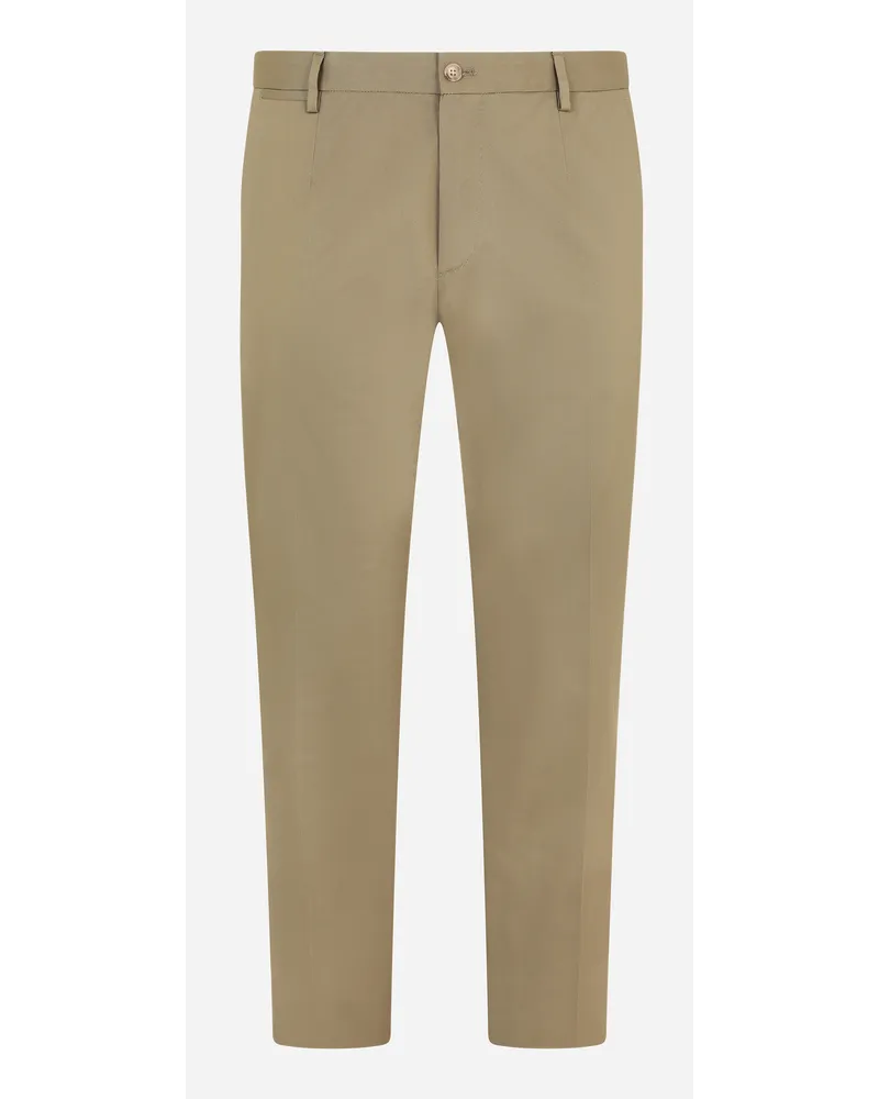 Dolce & Gabbana Maglia Girocollo In Cashmere - Uomo Pantaloni E Shorts Grigio Cotone Grigio