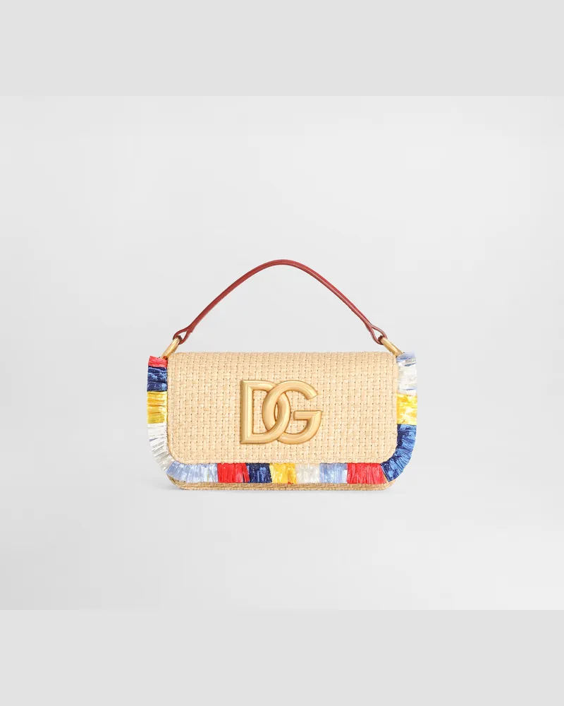 Dolce & Gabbana Borsa A Spalla 3.5 In Rafia - Donna Borse A Mano Multicolore Multicolore