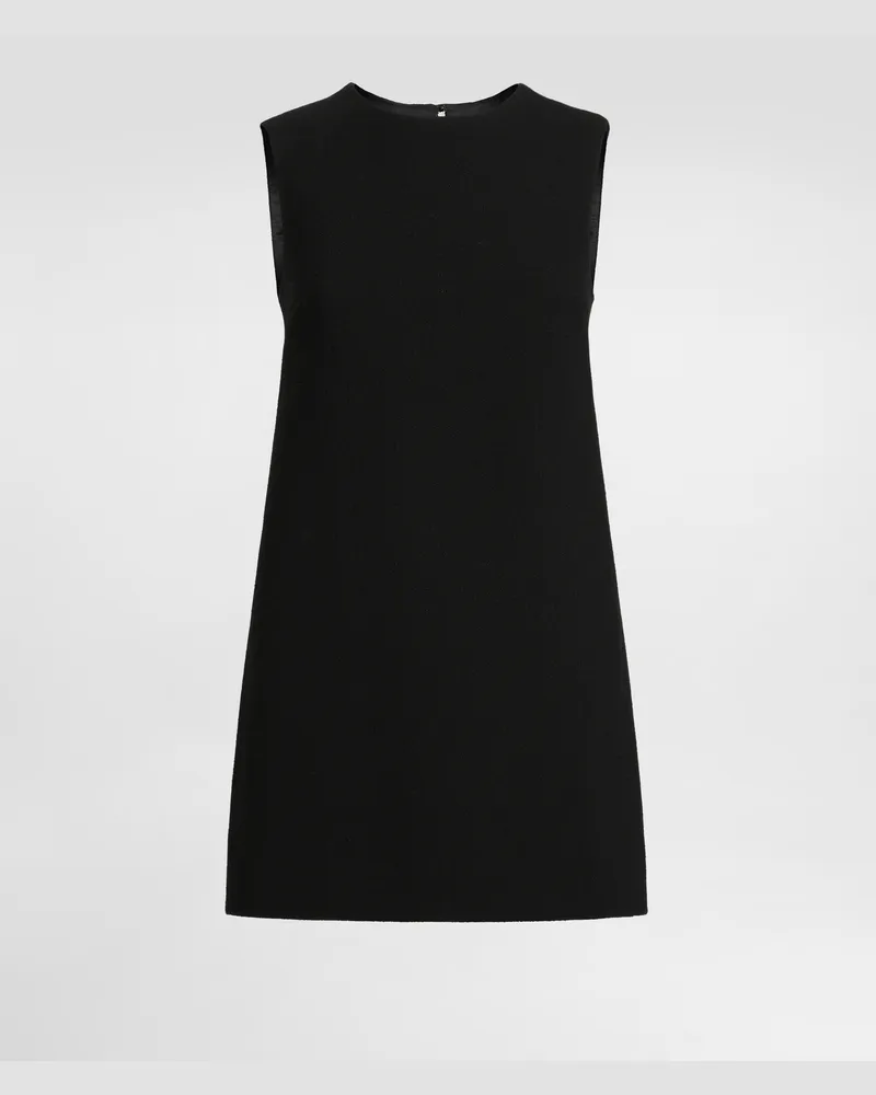 Dolce & Gabbana Abito Corto A Line In Crêpe Di Lana - Donna Abiti Nero Nero