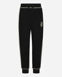 Dolce & Gabbana Pantalone Jogging Con Logo Dg Araldico - Uomo Pantaloni E Shorts Nero Nero