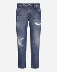 Dolce & Gabbana Jeans Loose In Denim Stretch - Uomo Denim Multicolore Variante