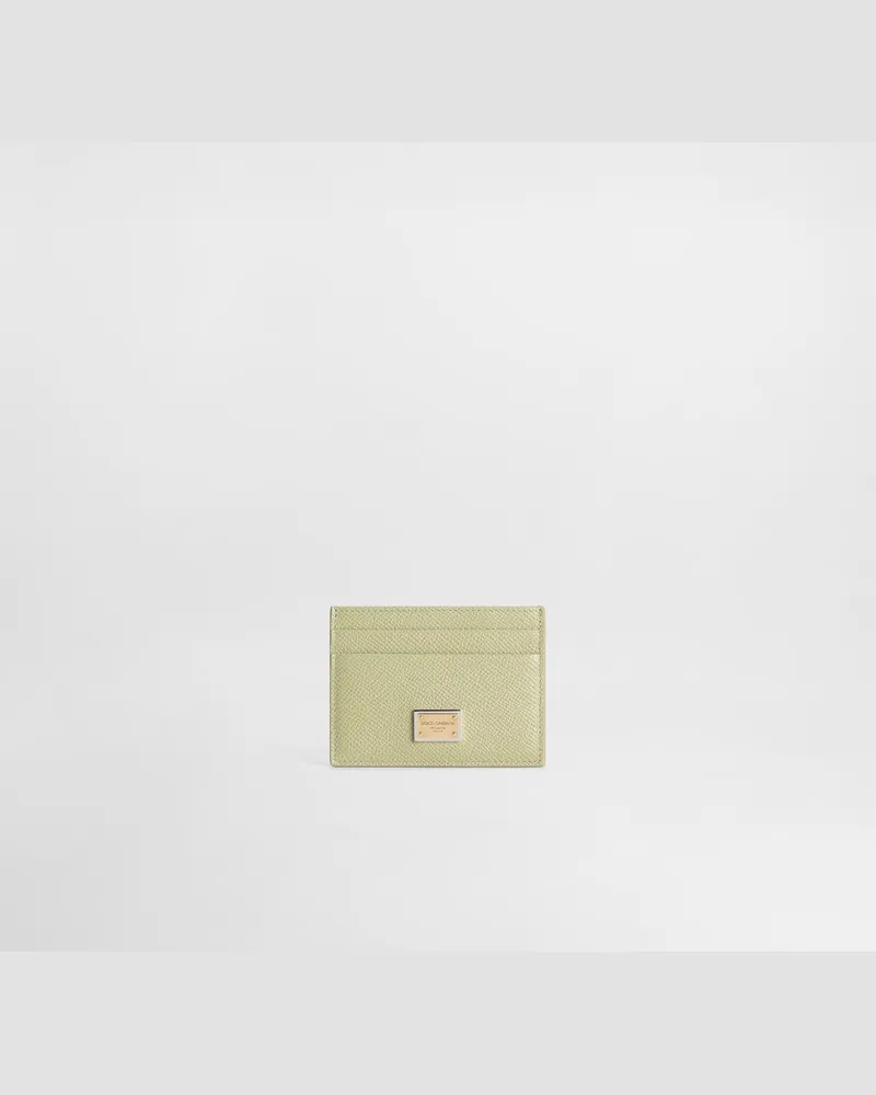 Dolce & Gabbana Portacarte In Pelle Di Vitello Dauphine - Donna Portafogli E Piccola Pelletteria Verde Pelle Verde
