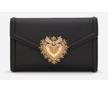 Dolce & Gabbana Calfskin Devotion Mini Bag - Donna Borse Mini Micro E Pochette Nero Pelle Nero