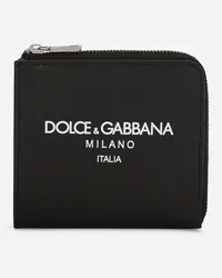 Dolce & Gabbana Portacarte In Pelle Di Vitello Con Logo - Uomo Portafogli E Piccola Pelletteria Nero Pelle Dg