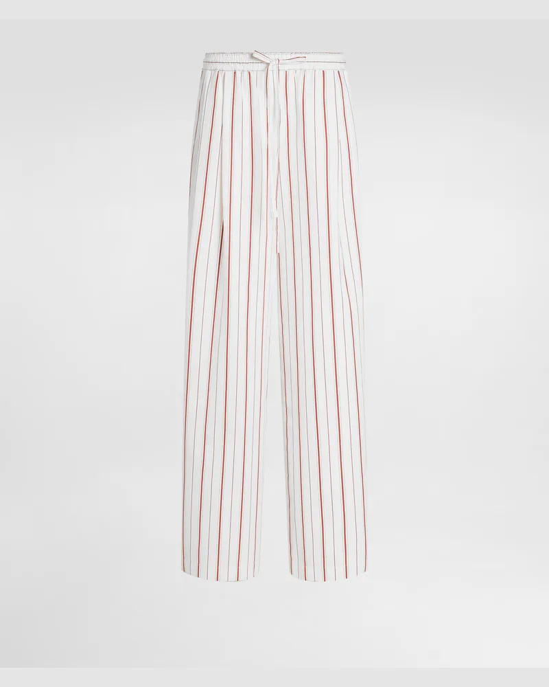 Dolce & Gabbana Pantaloni In Popeline Rigato - Donna Pantaloni E Shorts Multicolore Rigato