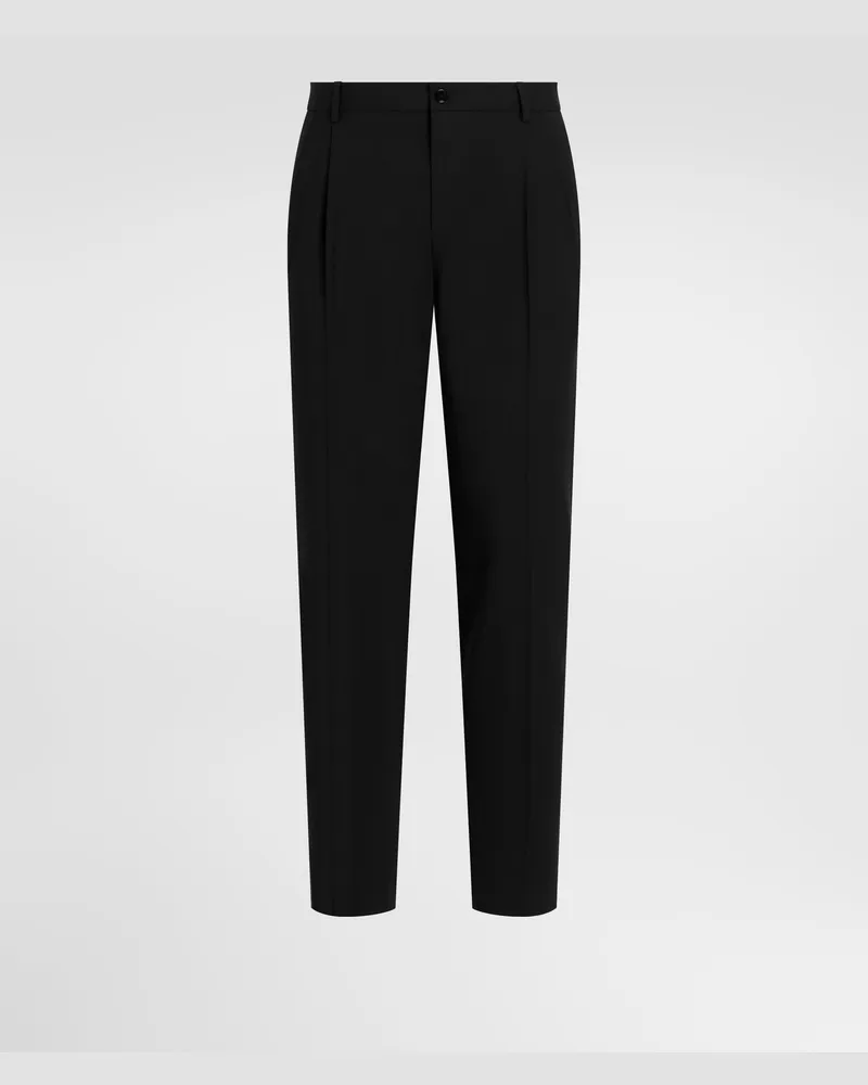 Dolce & Gabbana Pantaloni In Lana Vergine - Uomo Pantaloni E Shorts Nero Nero