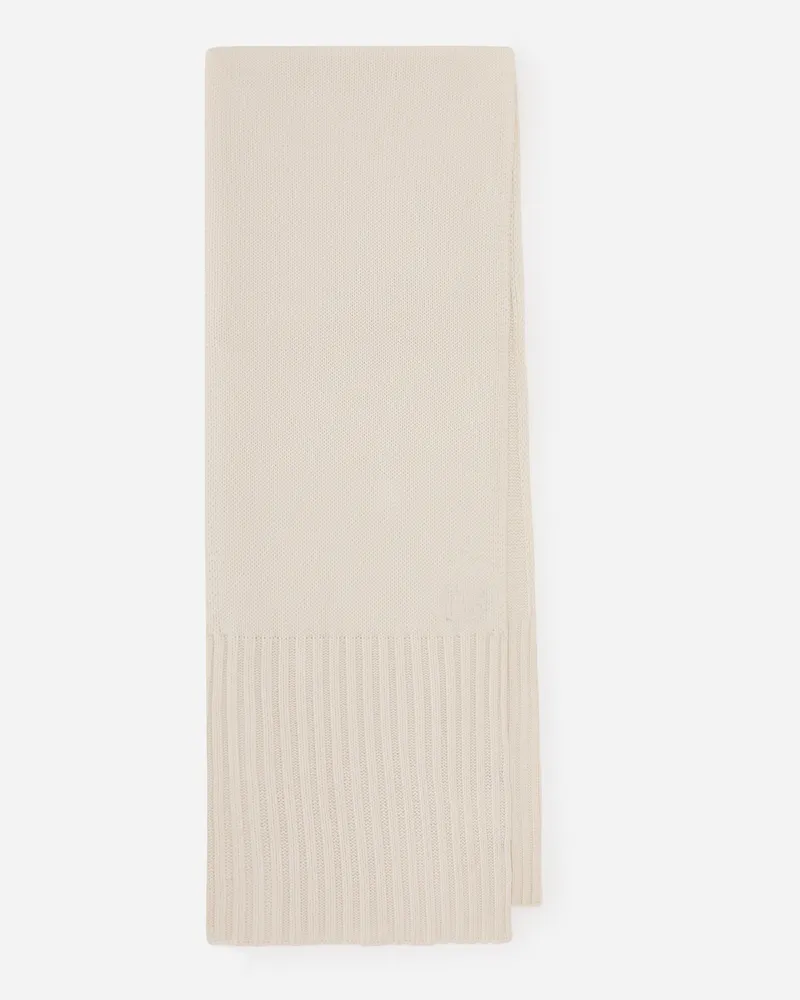 Dolce & Gabbana Sciarpa In Cashmere Con Ricamo Logo Dg - Donna Sciarpe E Foulard Bianco Bianco
