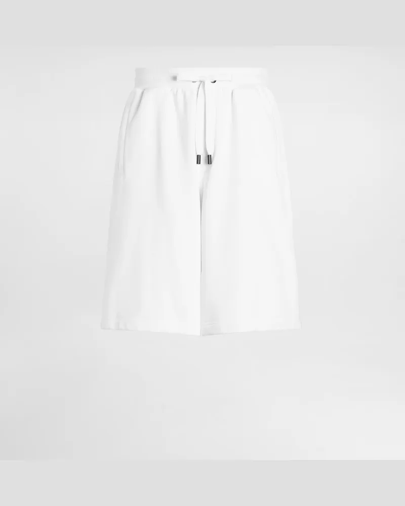 Dolce & Gabbana Bermuda In Jersey - Uomo Pantaloni E Shorts Bianco Bianco