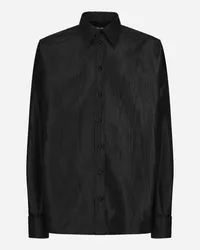 Dolce & Gabbana Camicia In Seta Super Over - Uomo Camicie Nero Nero