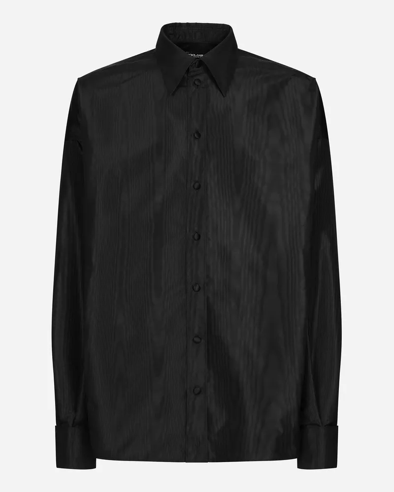 Dolce & Gabbana Camicia In Seta Super Over - Uomo Camicie Nero Nero