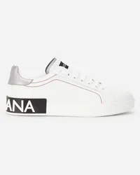 Dolce & Gabbana Sneaker Portofino In Vitello Nappato - Donna Sneaker Bianco Pelle Bianco