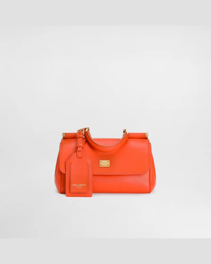 Dolce & Gabbana Borsa A Mano My Sicily Mini In Pelle Di Vitello - Donna Borse A Mano Arancione Arancione
