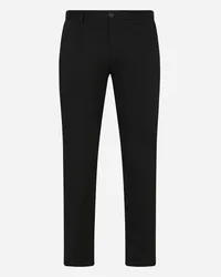 Dolce & Gabbana Pantalone Cotone Stretch - Uomo Pantaloni E Shorts Nero Cotone Nero