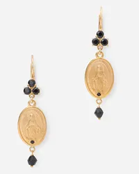 Dolce & Gabbana Tradition Earrings In Yellow 18kt Gold With Medals - Donna Orecchini Oro Metallo Oro