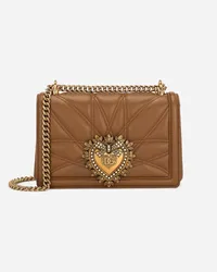 Dolce & Gabbana Borsa A Spalla Devotion Media - Donna Borse A Spalla E Tracolla Beige Pelle Cammello