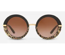 Half Print Sunglasses - Donna Icons Stampa Leo