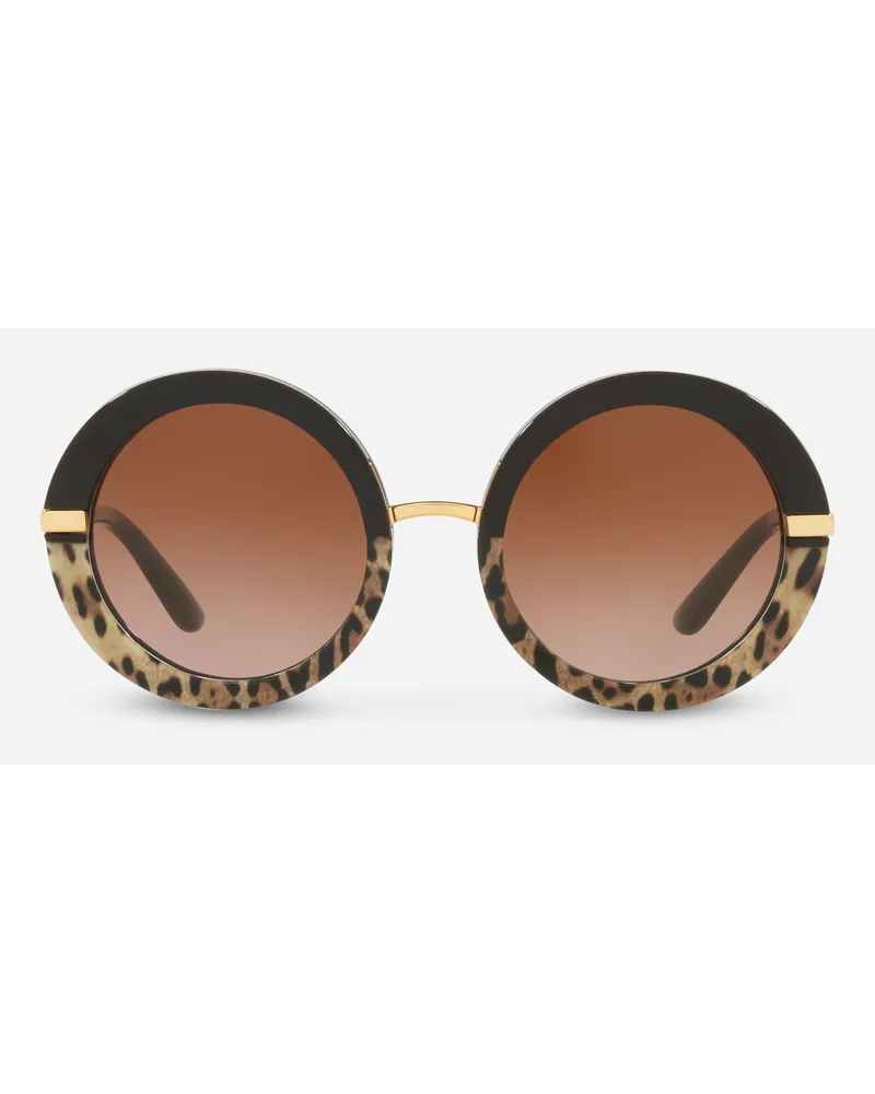 Dolce & Gabbana Half Print Sunglasses - Donna Icons Stampa Leo Generic