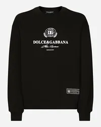 Dolce & Gabbana Felpa In Jersey Con Stampa Logo - Uomo Felpe Nero Nero