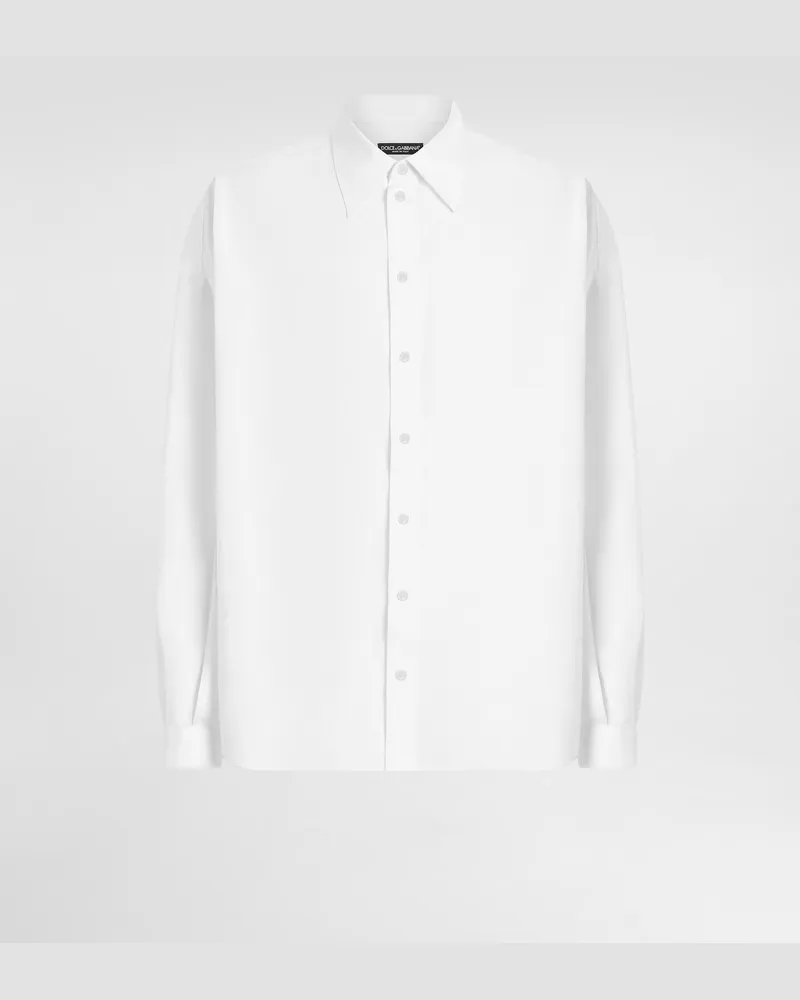 Dolce & Gabbana Camicia Manica Lunga In Lino - Uomo Camicie Bianco Lino Bianco