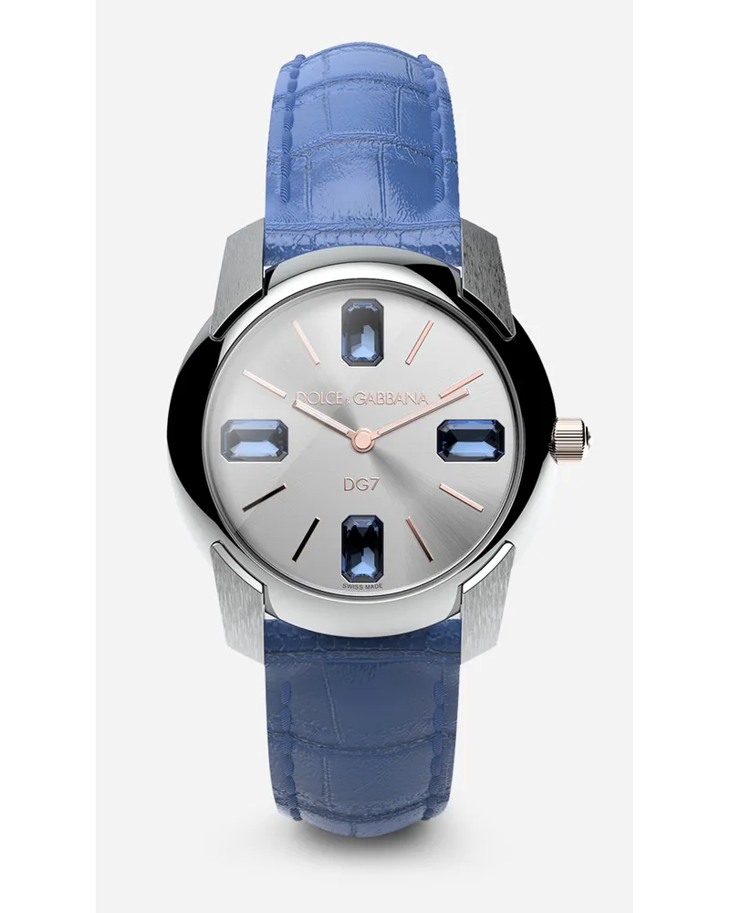 Dolce & Gabbana Watch With Alligator Strap - Donna Orologi Azzurro Azzurro