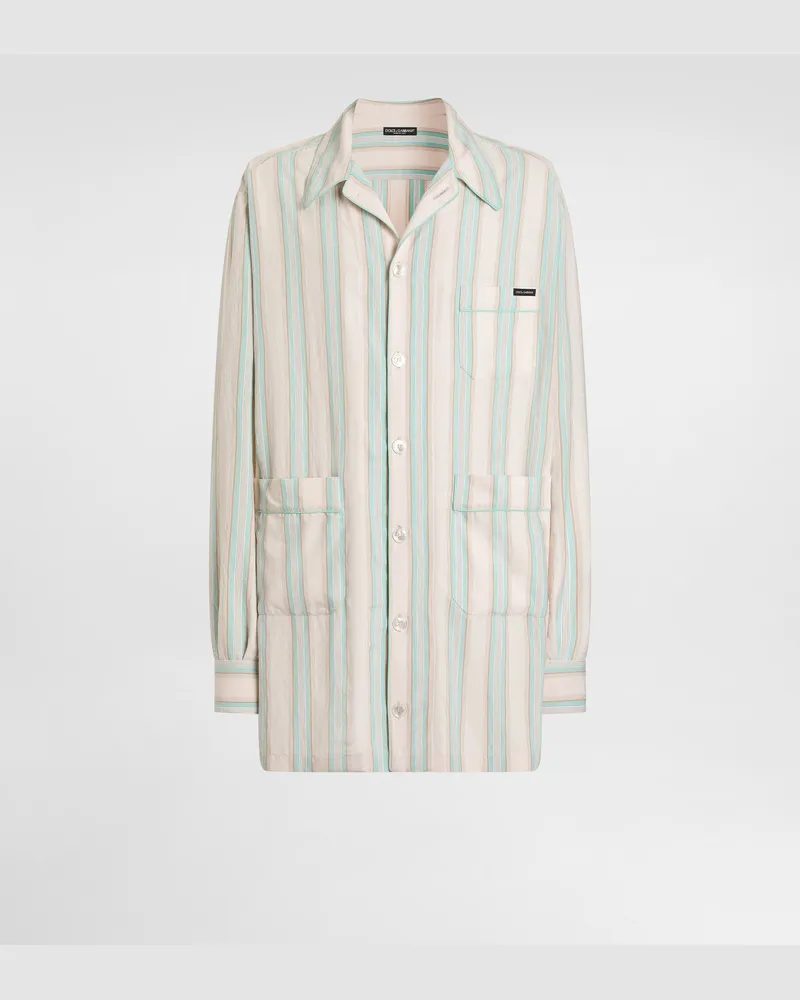 Dolce & Gabbana Camicia Vanity In Tela Rigata - Uomo Camicie Multicolore Rigato