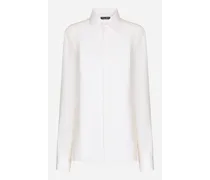 Camicia In Crêpe De Chine Di Seta - Donna Camicie E Top Bianco Seta