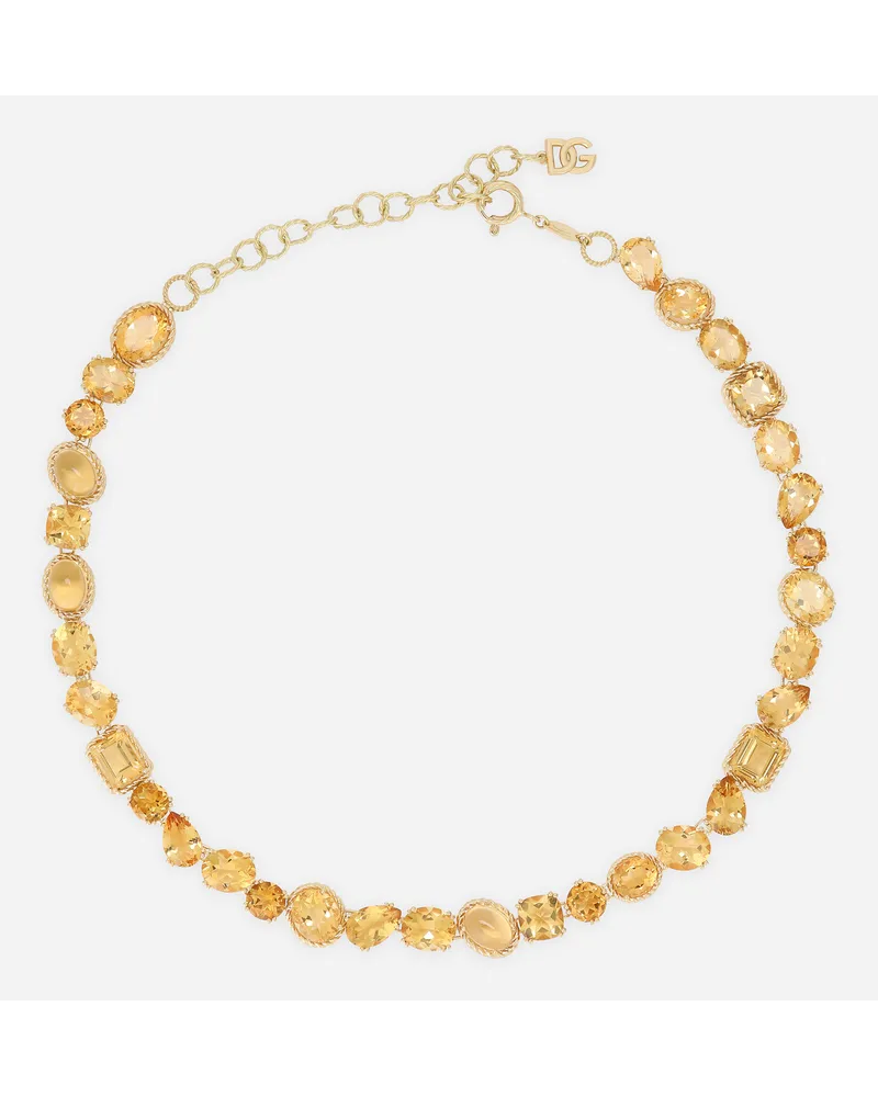 Dolce & Gabbana Collana Anna In Oro Giallo 18kt Con Citrini - Donna Collane Oro Oro Oro