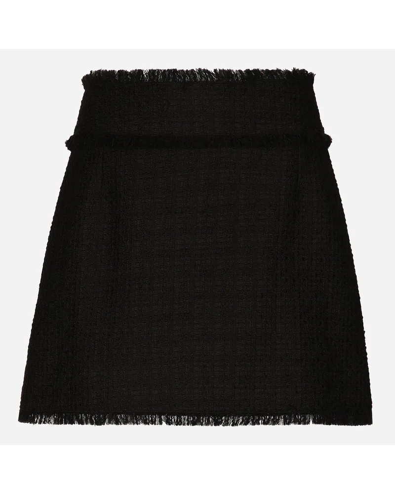 Dolce & Gabbana Minigonna In Tweed Rachel - Donna Gonne Nero Nero