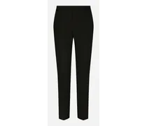 Pantalone Sartoriale Tuxedo In Lana Stretch - Uomo Pantaloni E Shorts Nero