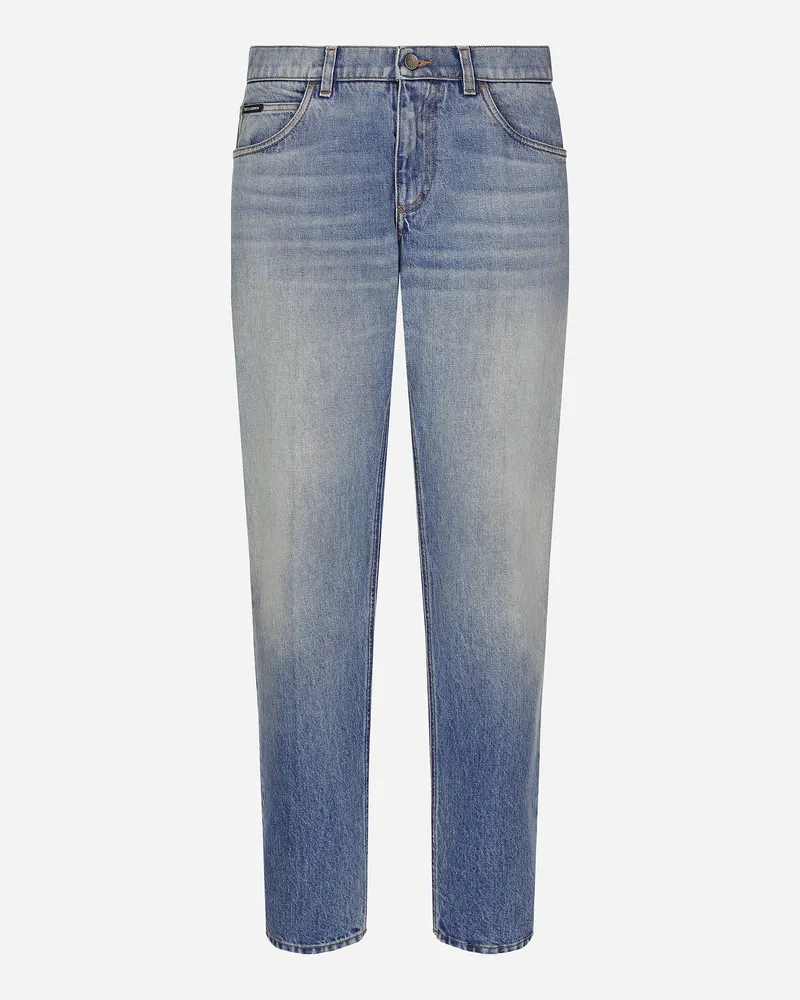 Dolce & Gabbana Jeans Regular In Denim - Uomo Denim Multicolore Variante