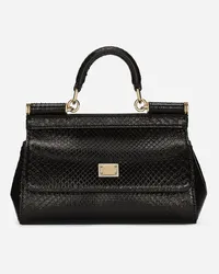 Dolce & Gabbana Borsa A Mano Sicily Piccola - Donna Borse A Mano Nero Nero