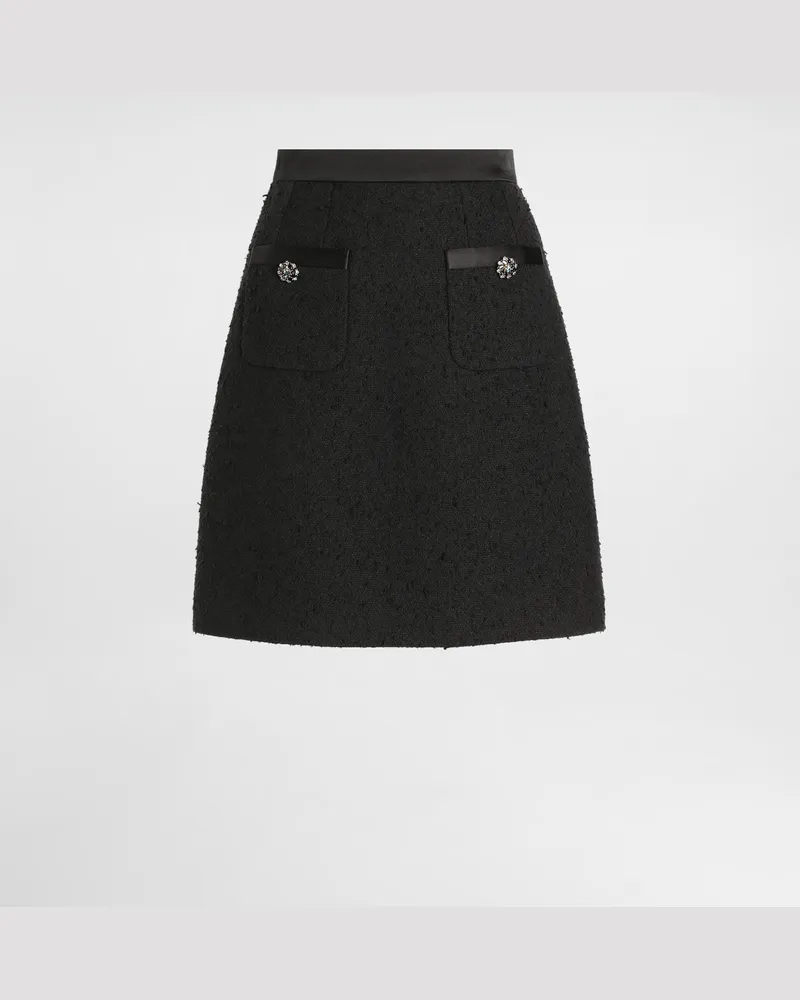 Dolce & Gabbana Gonna In Stuoia Rachel - Donna Gonne Nero Nero