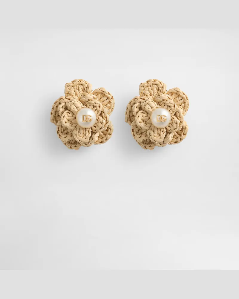 Dolce & Gabbana Orecchini Clips Con Fiori - Donna Bijoux Oro Metallo Oro