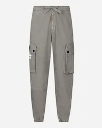 Dolce & Gabbana Pantaloni Cargo In Cotone - Uomo Pantaloni E Shorts Grigio Grigio