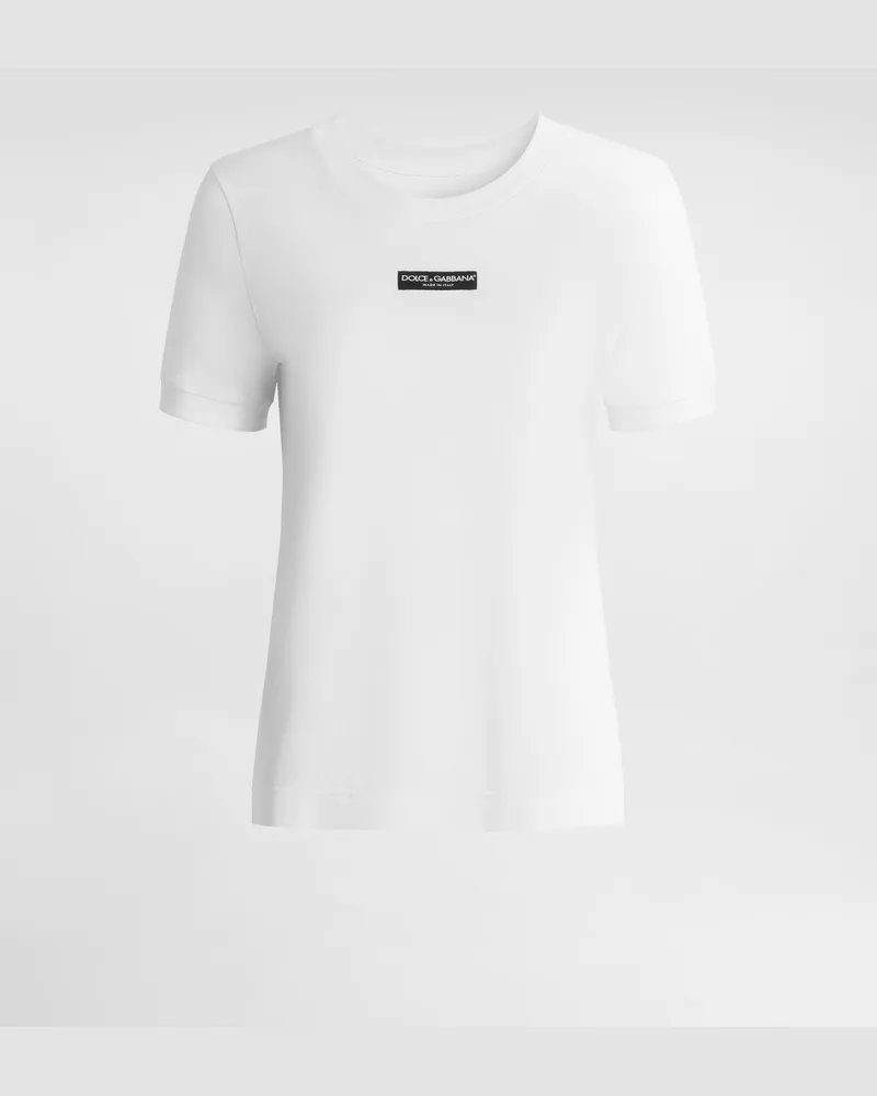 Dolce & Gabbana T-shirt In Jersey - Donna Collection Bianco Bianco